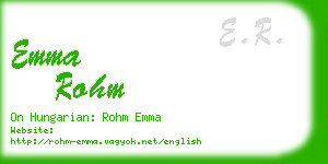 emma rohm business card